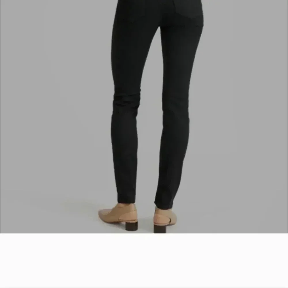 Everlane Mid Rise Black Denim Straight Leg Skinny Jeans Size 27